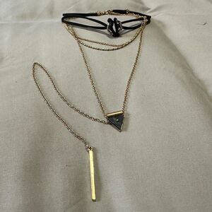 Multi Layer Triangle Necklace